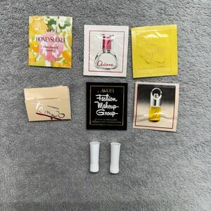 Vintage Avon Sample Lot Honeysuckle Ariane Topaze Tempo Lipstick Foundation 8pc